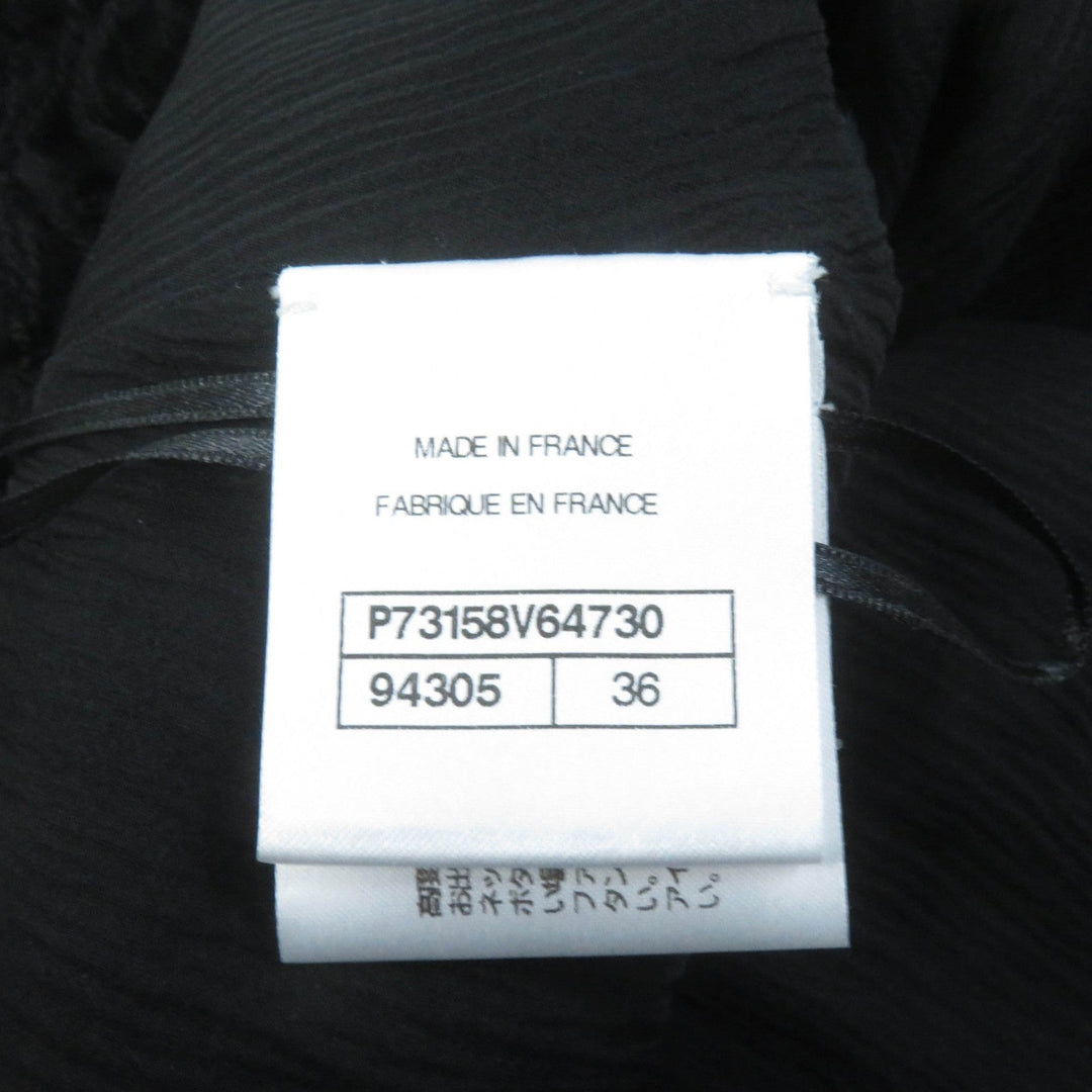 CHANEL skirt 22A P73158 Outer: 69% wool, Outer: 27% silk, Outer: 4% polyester, Lining: 100% silk black Women 36 Used Authentic