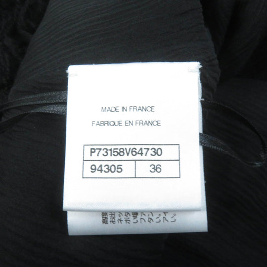 CHANEL skirt 22A P73158 Outer: 69% wool, Outer: 27% silk, Outer: 4% polyester, Lining: 100% silk black Women 36 Used Authentic