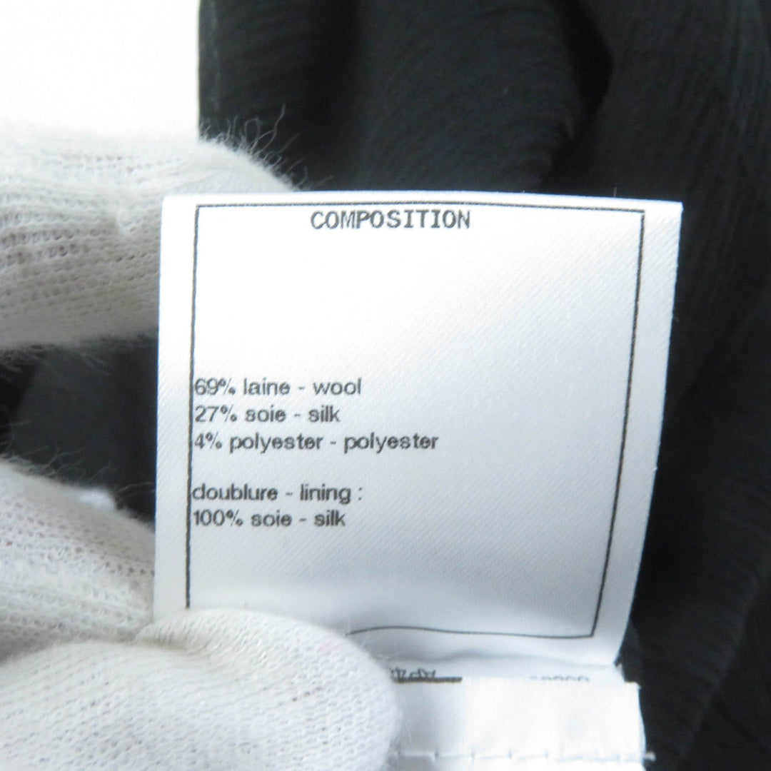 CHANEL skirt 22A P73158 Outer: 69% wool, Outer: 27% silk, Outer: 4% polyester, Lining: 100% silk black Women 36 Used Authentic