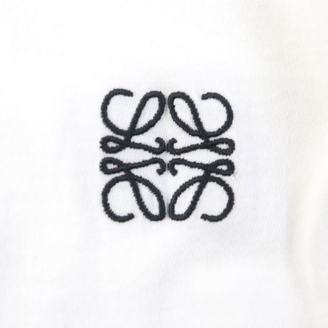 LOEWE Short sleeve T-shirt S359Y22X28 Main: 100% cotton, Part: 100% cotton White black Slim Fit T-shirt Women L Used Authentic