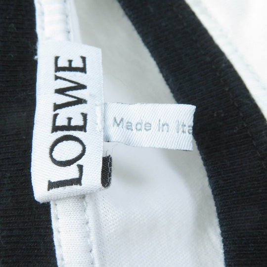 LOEWE Short sleeve T-shirt S359Y22X28 Main: 100% cotton, Part: 100% cotton White black Slim Fit T-shirt Women L Used Authentic