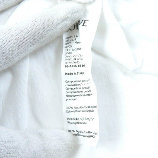 LOEWE Short sleeve T-shirt S359Y22X28 Main: 100% cotton, Part: 100% cotton White black Slim Fit T-shirt Women L Used Authentic