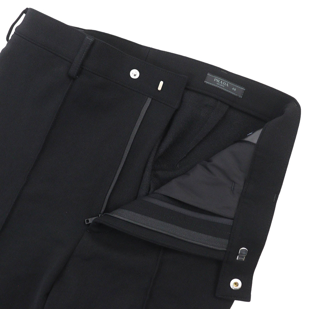 PRADA slacks SPH311 Outer: 70% polyamide, Outer: 26% polyester, Outer: 4% elastane, Lining: 77% cotton, Lining: 20% polyamide black mens 48 Used Authentic