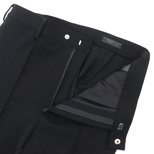 PRADA slacks SPH311 Outer: 70% polyamide, Outer: 26% polyester, Outer: 4% elastane, Lining: 77% cotton, Lining: 20% polyamide black mens 48 Used Authentic