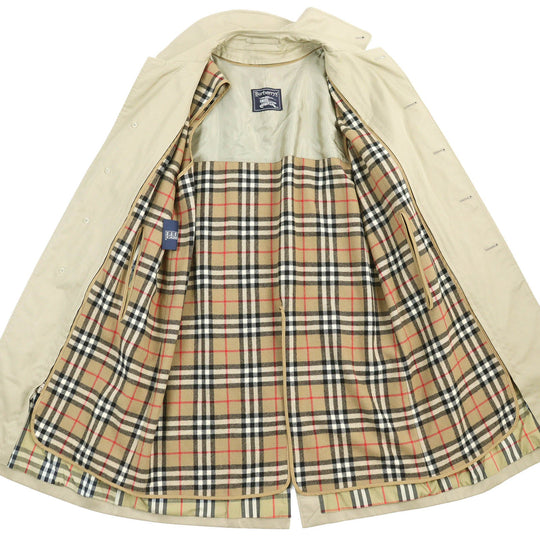 BURBERRY Stainless collar coat Outer: 51% cotton, Outer: 49% polyester, Lining: 50% polyester, Lining: 50% cotton, Liner: 100% wool beige mens 38 Used Authentic