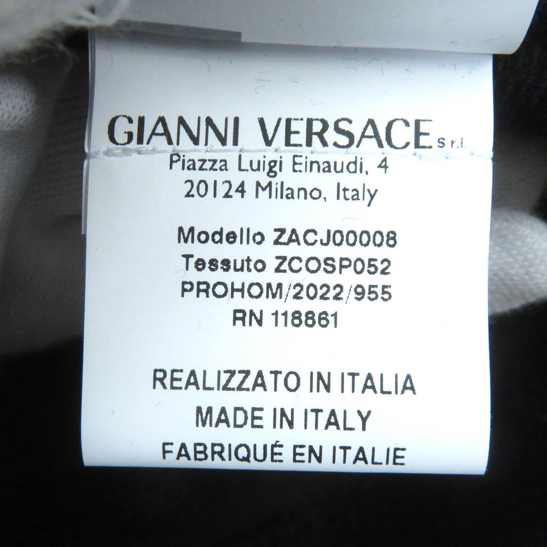 VERSACE Bathrobe ZACJ0008 Main: 100% cotton, Part: 100% cotton black mens M Used Authentic