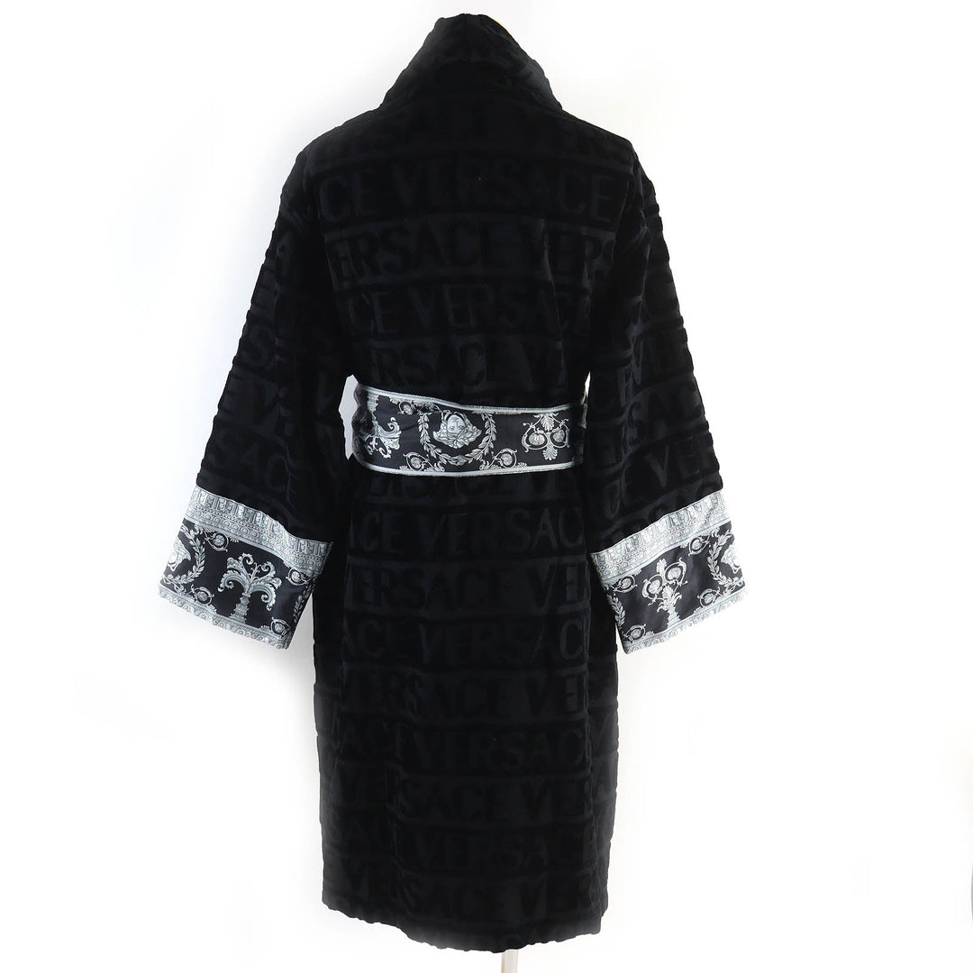 VERSACE Bathrobe ZACJ0008 Main: 100% cotton, Part: 100% cotton black mens M Used Authentic