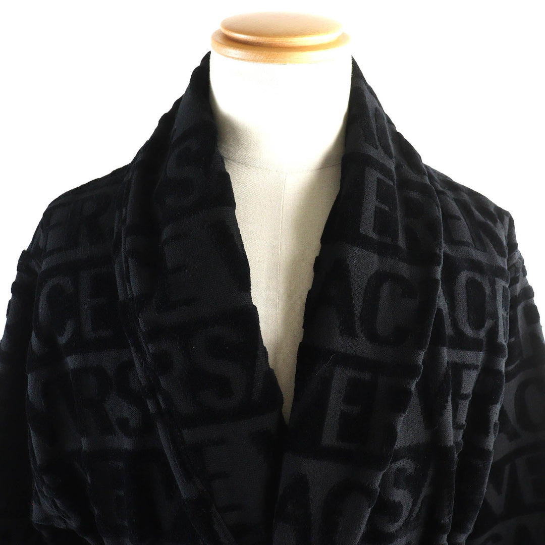 VERSACE Bathrobe ZACJ0008 Main: 100% cotton, Part: 100% cotton black mens M Used Authentic