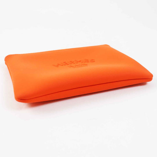 HERMES Pouch Main: Polyamide, Main: , Part: Cotton Neon orange Truth Flat PM Women Used Authentic
