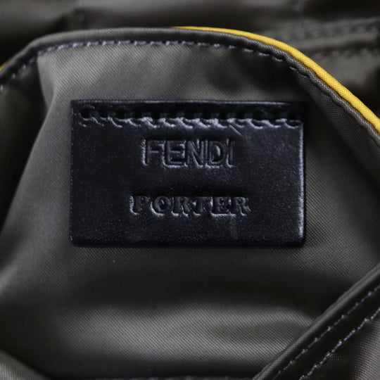 FENDI Sling bag 7AS138 Main: Nylon, Part: Leather Gray type Bucket Mini Phone Case mens Used Authentic