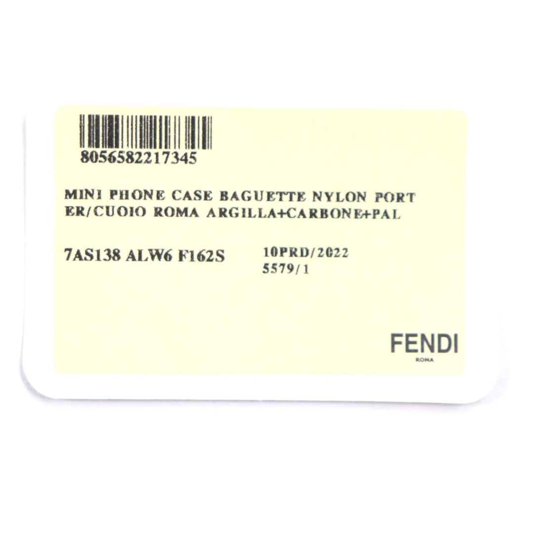 FENDI Sling bag 7AS138 Main: Nylon, Part: Leather Gray type Bucket Mini Phone Case mens Used Authentic