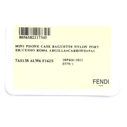 FENDI Sling bag 7AS138 Main: Nylon, Part: Leather Gray type Bucket Mini Phone Case mens Used Authentic