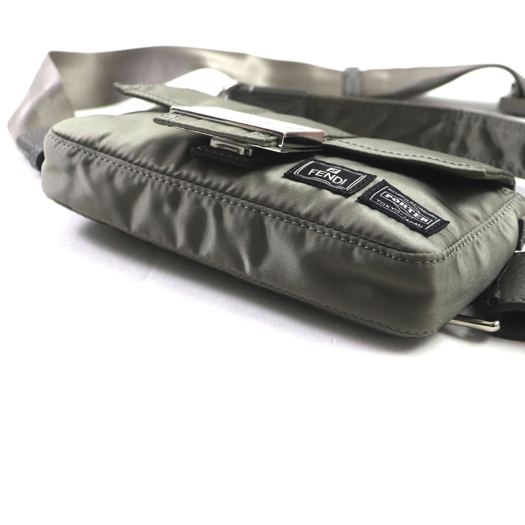 FENDI Sling bag 7AS138 Main: Nylon, Part: Leather Gray type Bucket Mini Phone Case mens Used Authentic