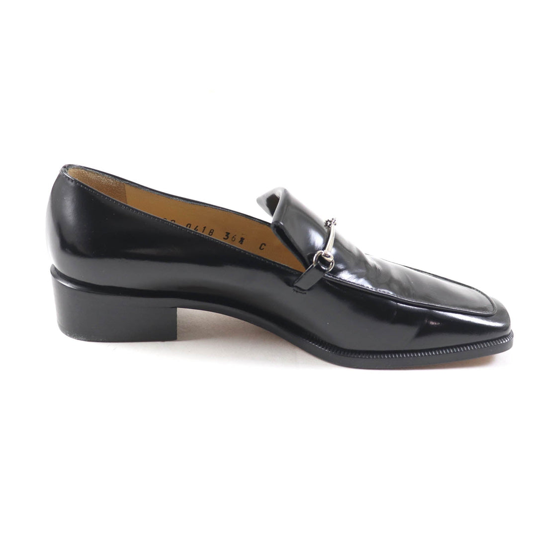 GUCCI loafers 100 0418 Main: Leather black Women 36 1/2  C Used Authentic