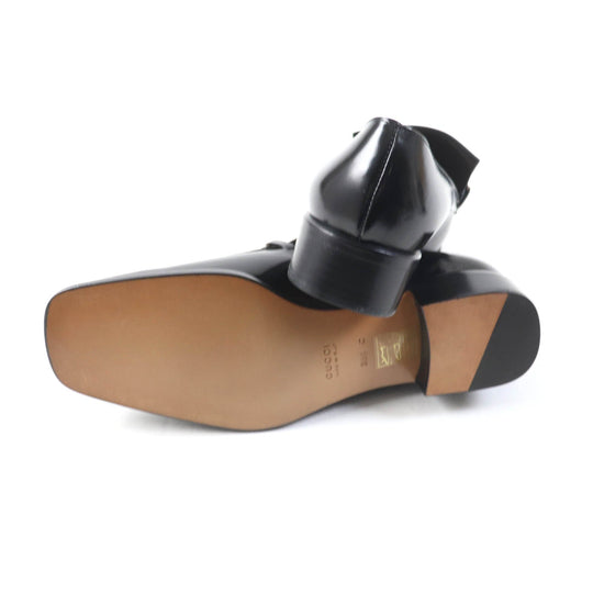 GUCCI loafers 100 0418 Main: Leather black Women 36 1/2  C Used Authentic