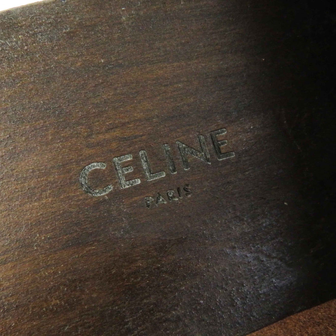 CELINE Mule Main: Leather, Part: Wood Brown Women 34 Used Authentic
