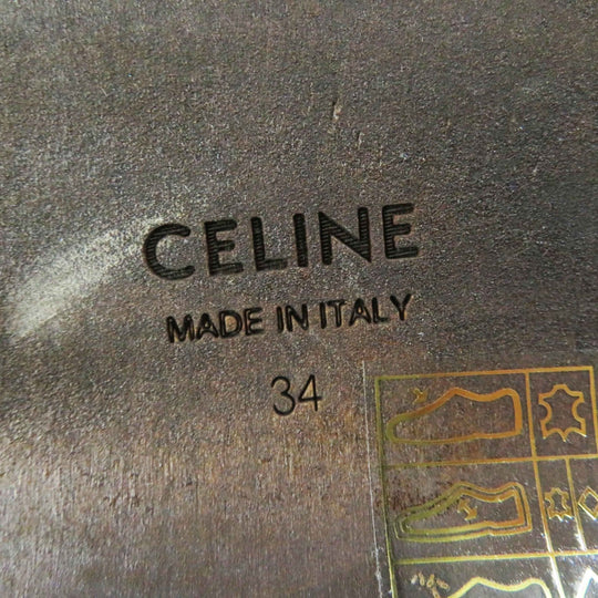 CELINE Mule Main: Leather, Part: Wood Brown Women 34 Used Authentic