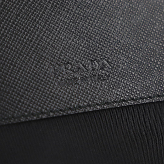 PRADA Shoulder Bag 2ZH109 Main: Nylon, Main: Cypherno leather black mens Used Authentic
