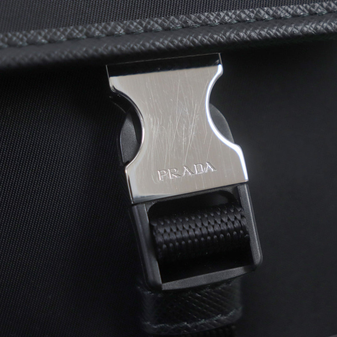 PRADA Shoulder Bag 2ZH109 Main: Nylon, Main: Cypherno leather black mens Used Authentic