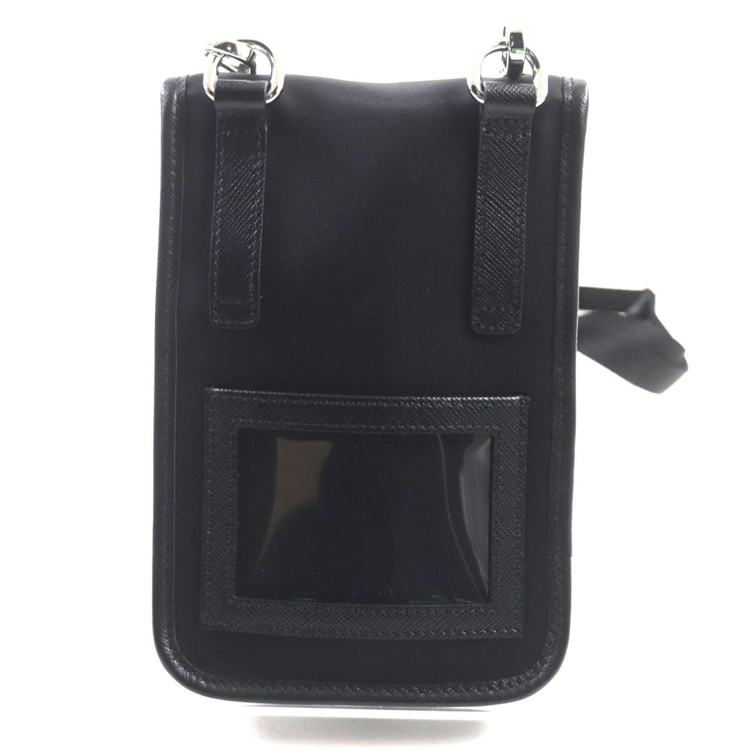 PRADA Shoulder Bag 2ZH109 Main: Nylon, Main: Cypherno leather black mens Used Authentic