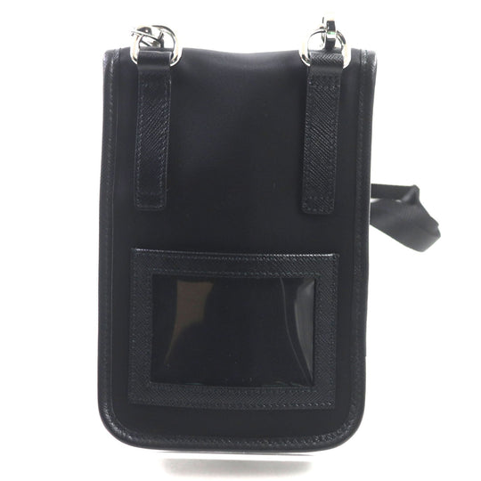 PRADA Shoulder Bag 2ZH109 Main: Nylon, Main: Cypherno leather black mens Used Authentic