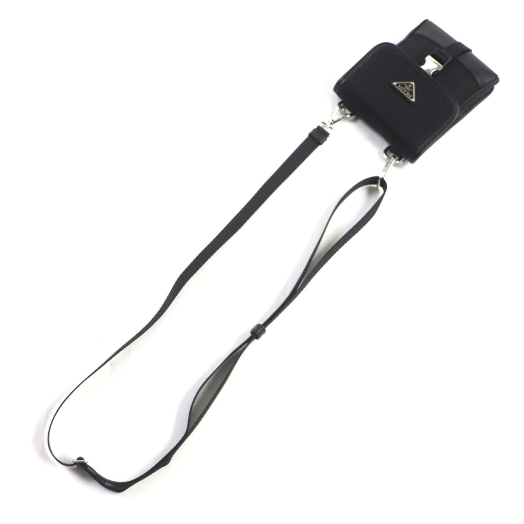 PRADA Shoulder Bag 2ZH109 Main: Nylon, Main: Cypherno leather black mens Used Authentic