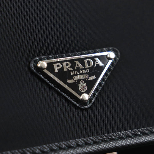 PRADA Shoulder Bag 2ZH109 Main: Nylon, Main: Cypherno leather black mens Used Authentic