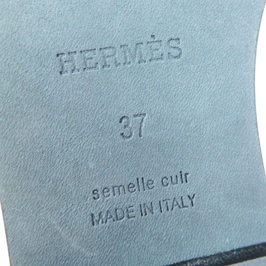 HERMES Sandals Main: Leather black Santorini Women 37 Used Authentic