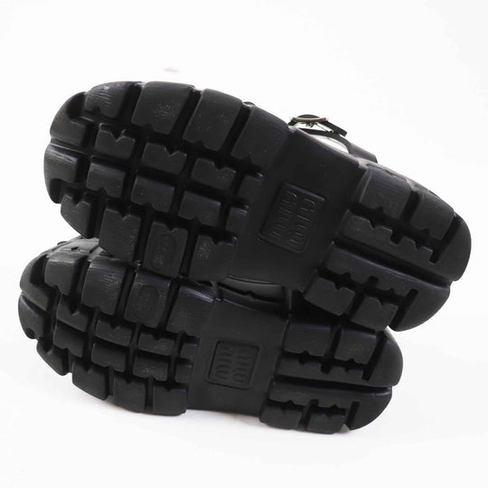 MIUMIU Sandals 5X709D Main: Rubber black EVA Women 36 Used Authentic
