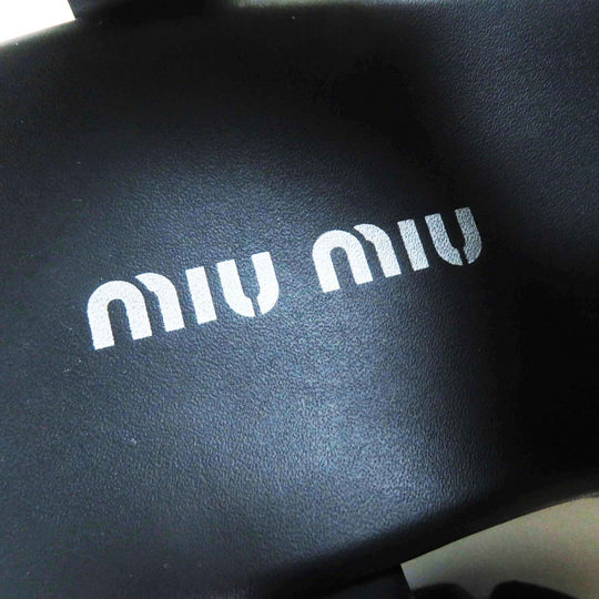 MIUMIU Sandals 5X709D Main: Rubber black EVA Women 36 Used Authentic