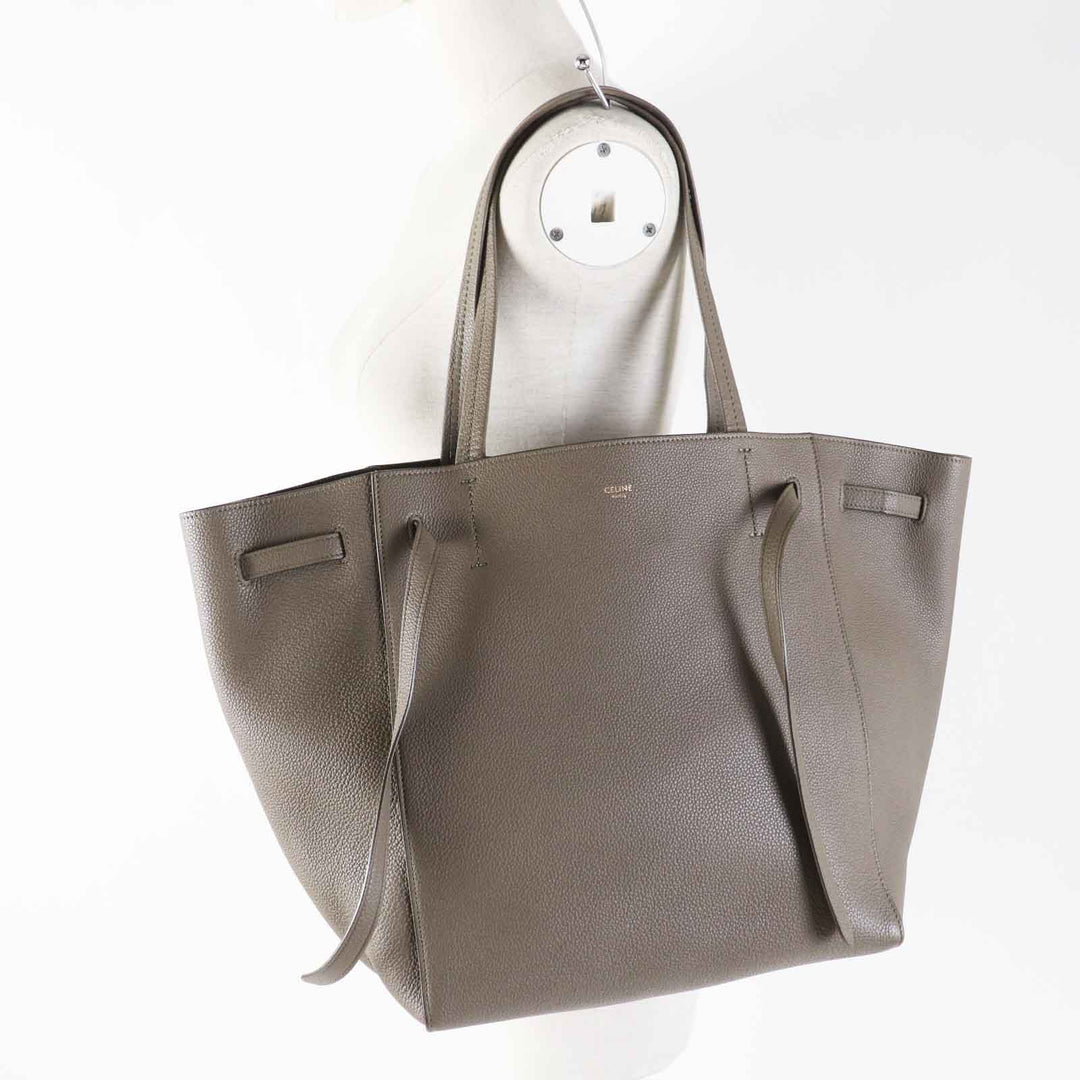 CELINE Tote Bag 18902 Main: Calfskin Taupe Kava Phantom Small Women Used Authentic