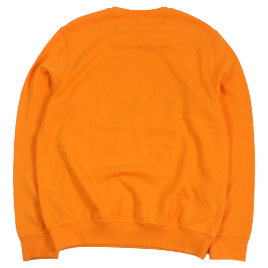 HERMES sweat Main: 100% cotton, Part: 90% cotton, Part: 10% polyurethane, Leather part: sheepskin Orange mens L Used Authentic