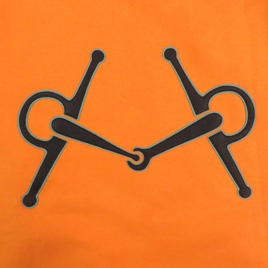 HERMES sweat Main: 100% cotton, Part: 90% cotton, Part: 10% polyurethane, Leather part: sheepskin Orange mens L Used Authentic