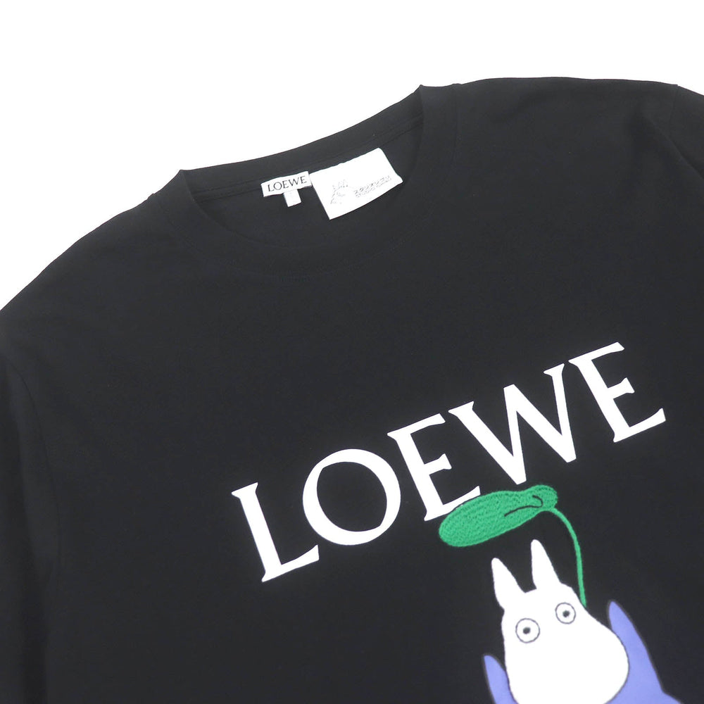 LOEWE Short sleeve T-shirt S848Y22X01 Main: 100% cotton, Part: 95% cotton, Part: 5% elastane, Part: 100% rayon, Part: 100% polyester black mens XL Used Authentic