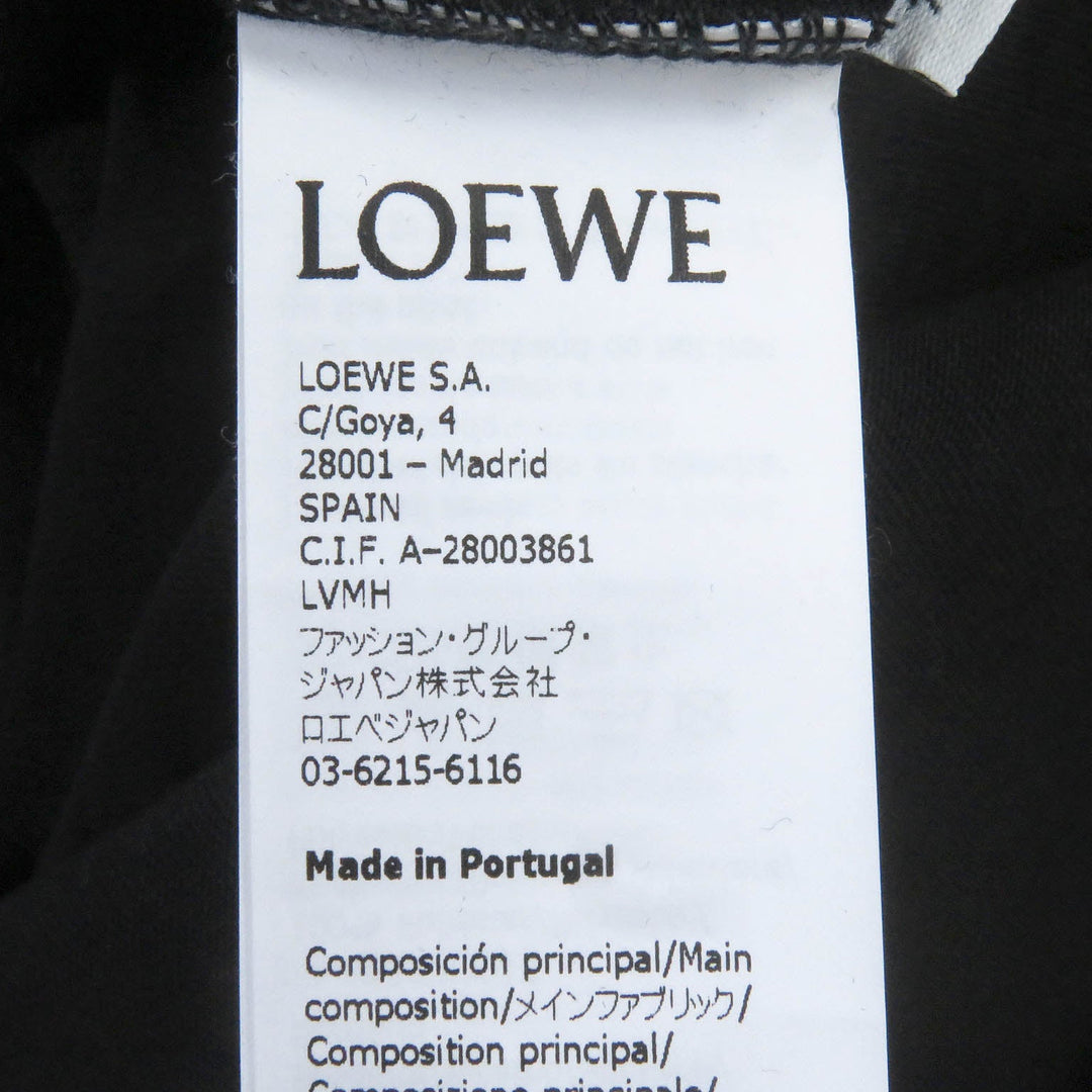 LOEWE Short sleeve T-shirt S848Y22X01 Main: 100% cotton, Part: 95% cotton, Part: 5% elastane, Part: 100% rayon, Part: 100% polyester black mens XL Used Authentic