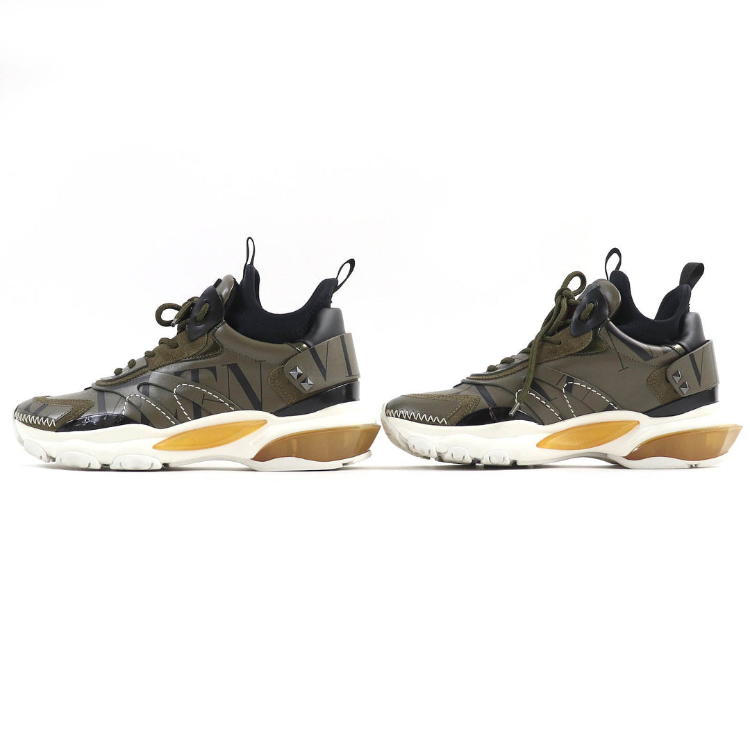 Valentino Garavani sneakers TRB39Y0 Leather, Suede khaki BOUNCE mens 40 Used Authentic