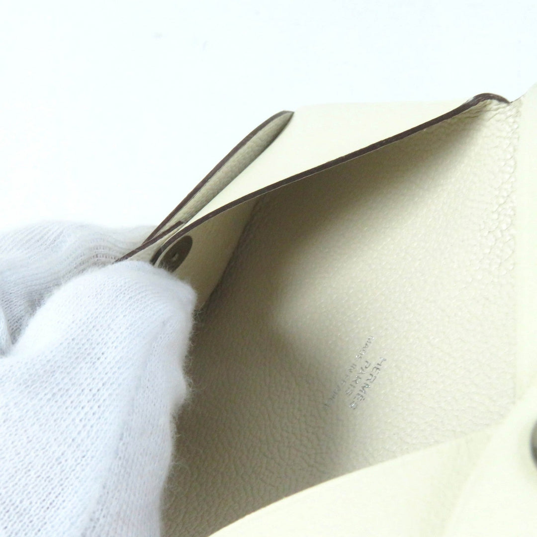 HERMES Card Case Main: Vaux Swift Nata Calvi Aviatris Women Used Authentic