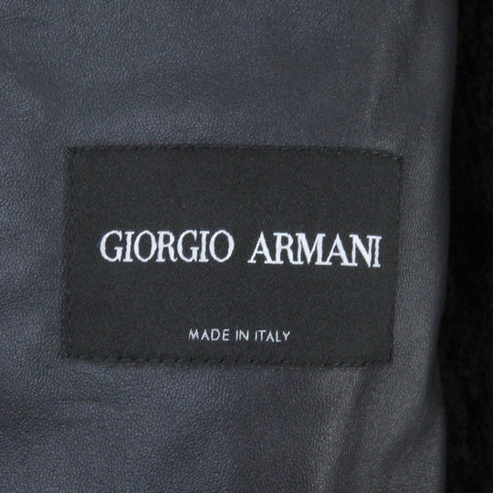 GIORGIO ARMANI Mouton coat BSR10P Outer: 100% lamb leather, Lining: 100% mouton, Part: 100% cotton Navy mens 54 Used Authentic