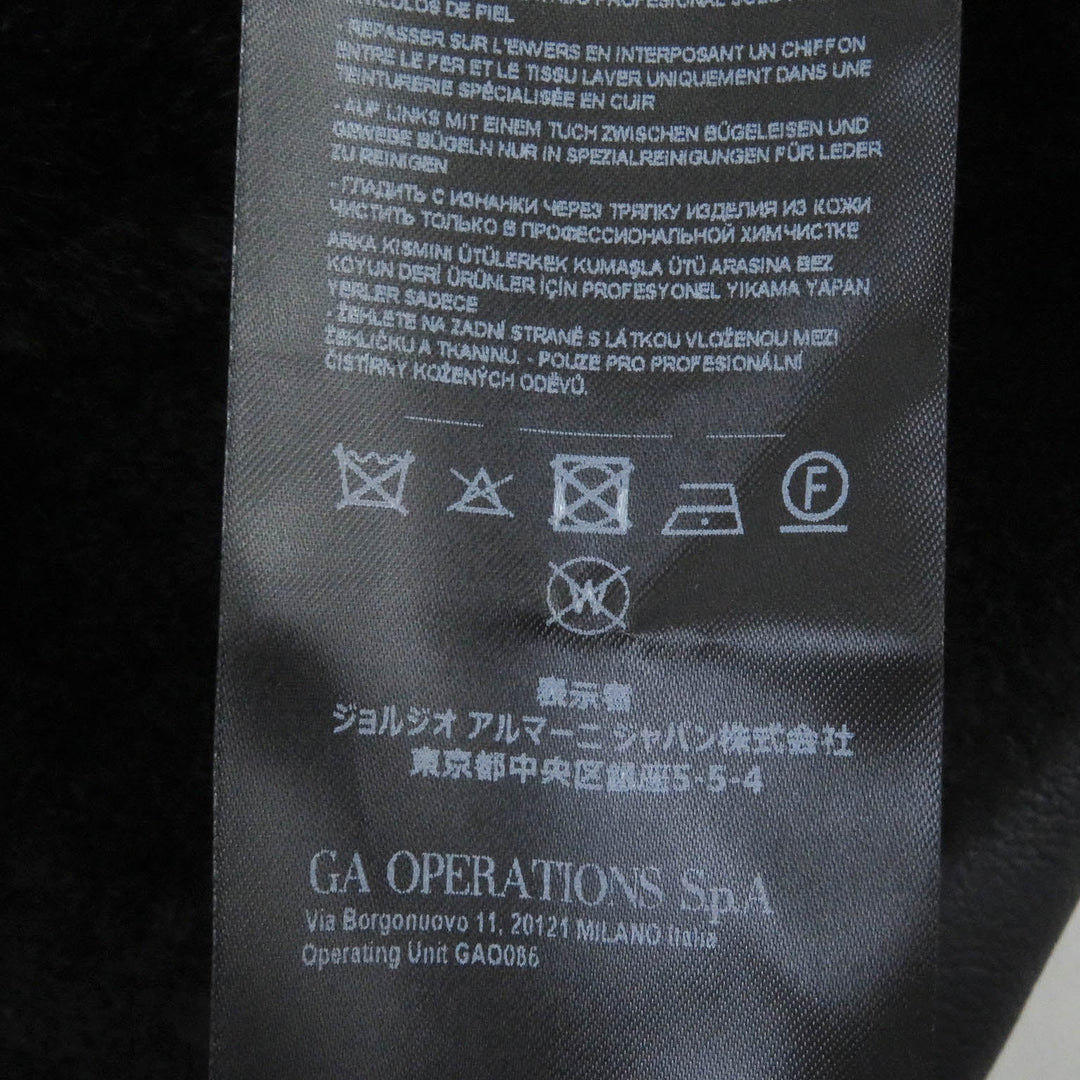 GIORGIO ARMANI Mouton coat BSR10P Outer: 100% lamb leather, Lining: 100% mouton, Part: 100% cotton Navy mens 54 Used Authentic