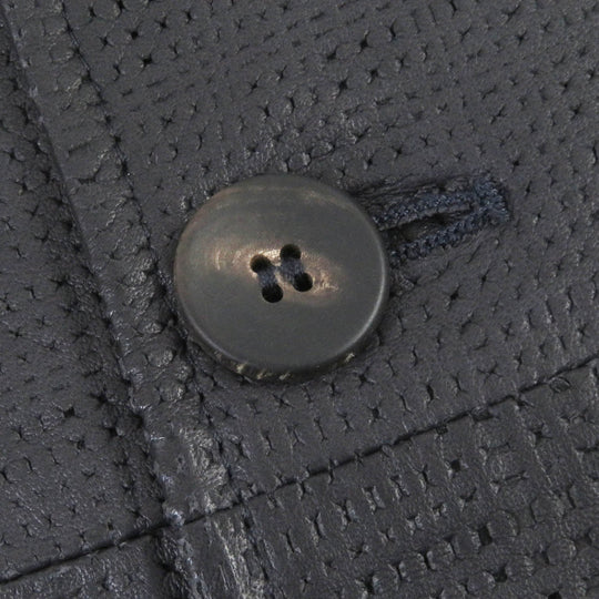GIORGIO ARMANI leather jacket Outer: 100% lamb leather, lining: 100% cotton Navy mens 52 Used Authentic