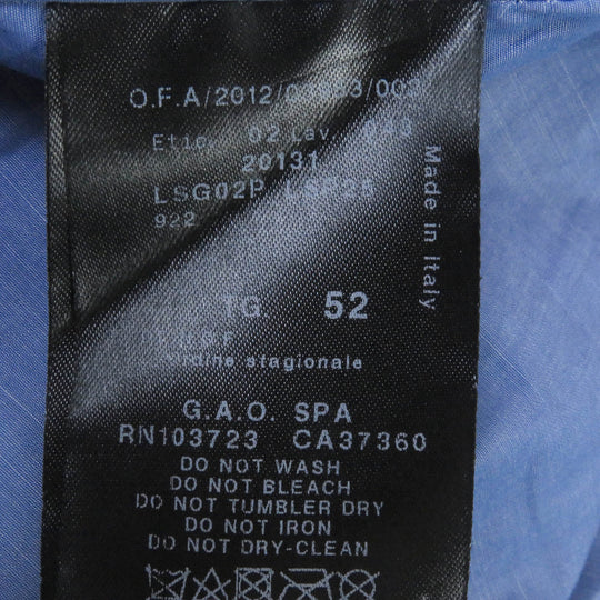 GIORGIO ARMANI leather jacket Outer: 100% lamb leather, lining: 100% cotton Navy mens 52 Used Authentic
