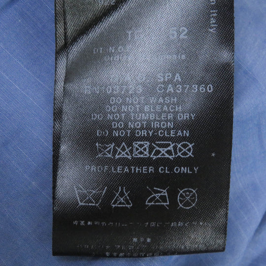 GIORGIO ARMANI leather jacket Outer: 100% lamb leather, lining: 100% cotton Navy mens 52 Used Authentic