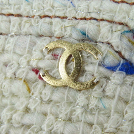 CHANEL skirt 03C P20369 Outer: 92% wool, Outer: 4% polyamide (nylon), Outer: 4% viscose, Lining: 100% silk Light Beige Multi Women 46 Used Authentic