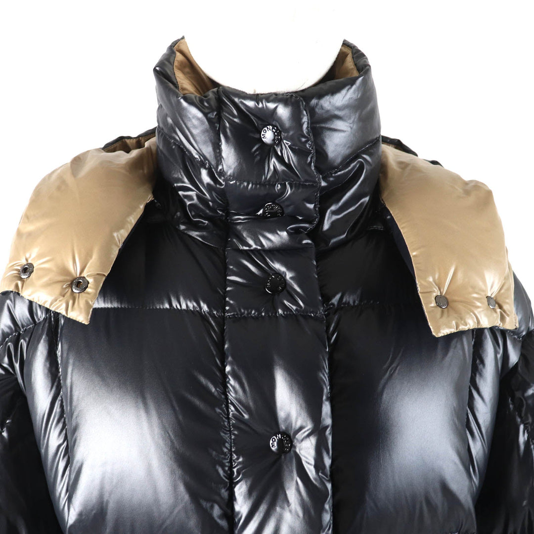 MONCLER down coat Outer: 100% polyamide (nylon), Lining: 100% polyamide (nylon), Filling: 90% down, Filling: 10% feather black PARNAIBA Women 1 Used Authentic