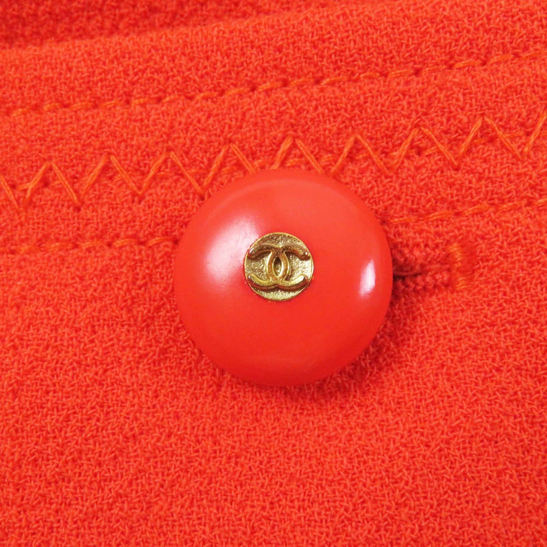 CHANEL setup Outer: 100% wool, Lining: 100% silk vermilion Women 40 Used Authentic