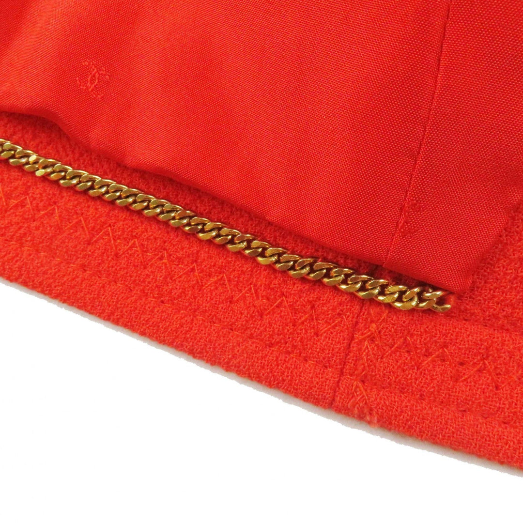 CHANEL setup Outer: 100% wool, Lining: 100% silk vermilion Women 40 Used Authentic