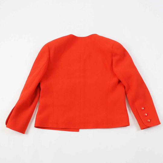 CHANEL setup Outer: 100% wool, Lining: 100% silk vermilion Women 40 Used Authentic