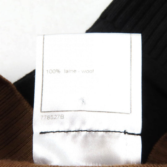CHANEL knit 07A P31881 Main: 100% wool Brown black mens 50 Used Authentic