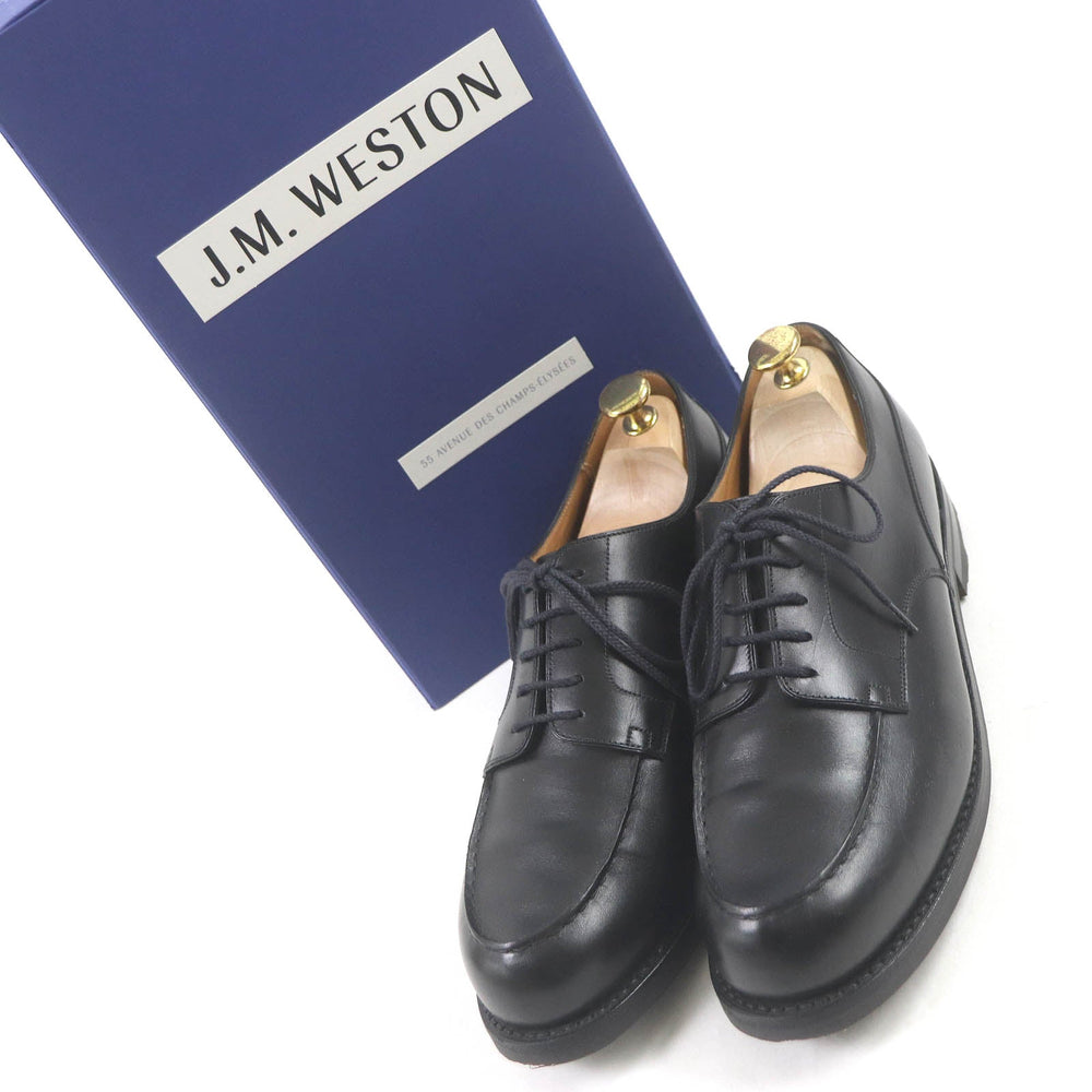 J.M WESTON Leather shoes 641 Main: Leather black GOLF mens 8/ E Used Authentic