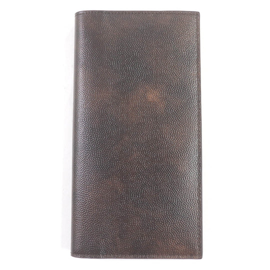 John Lobb Long Wallet Purse Main: Leather Brown CAVIA YEN WALLET mens Used Authentic